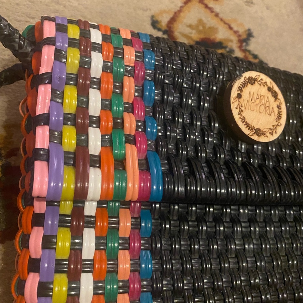 BNWT Maria Victoria muti color & black wristlet